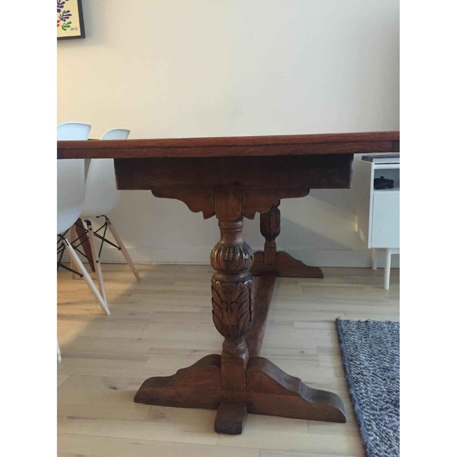 Antique English Oak Dining Table - image-1