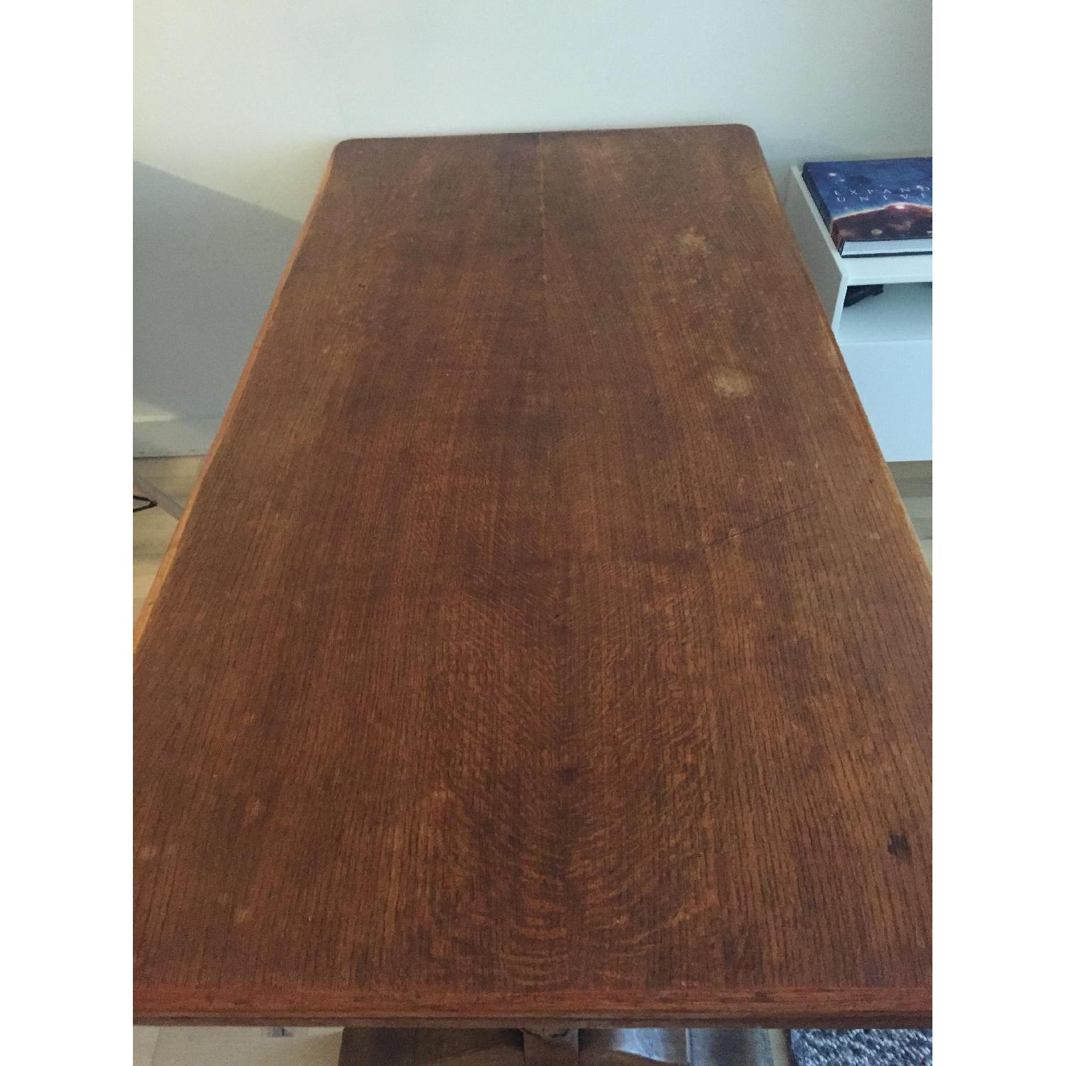 Antique English Oak Dining Table - image-3
