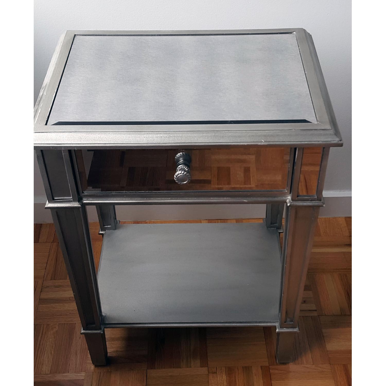 Pier 1 Hayworth Silver Night Stand - image-7