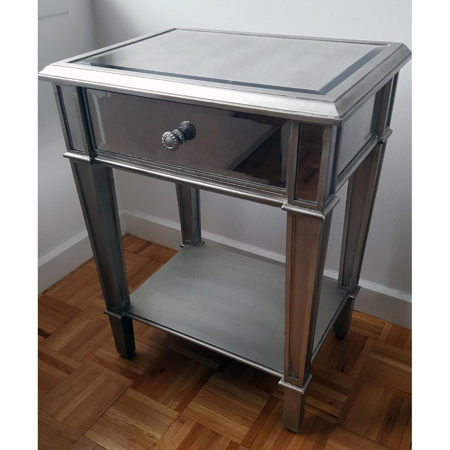 Pier 1 Hayworth Silver Night Stand - image-9