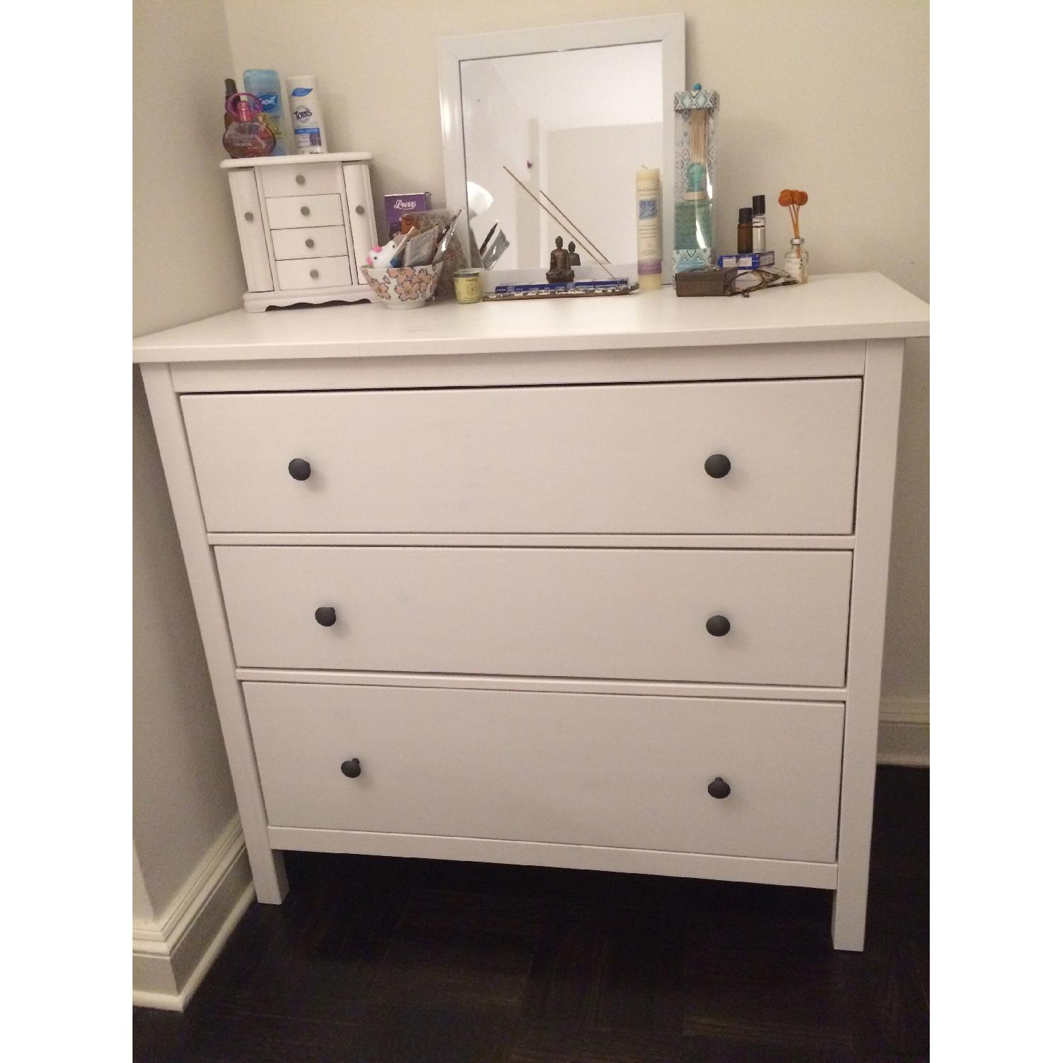 Ikea White 3 Drawer Dresser/Chest - image-1