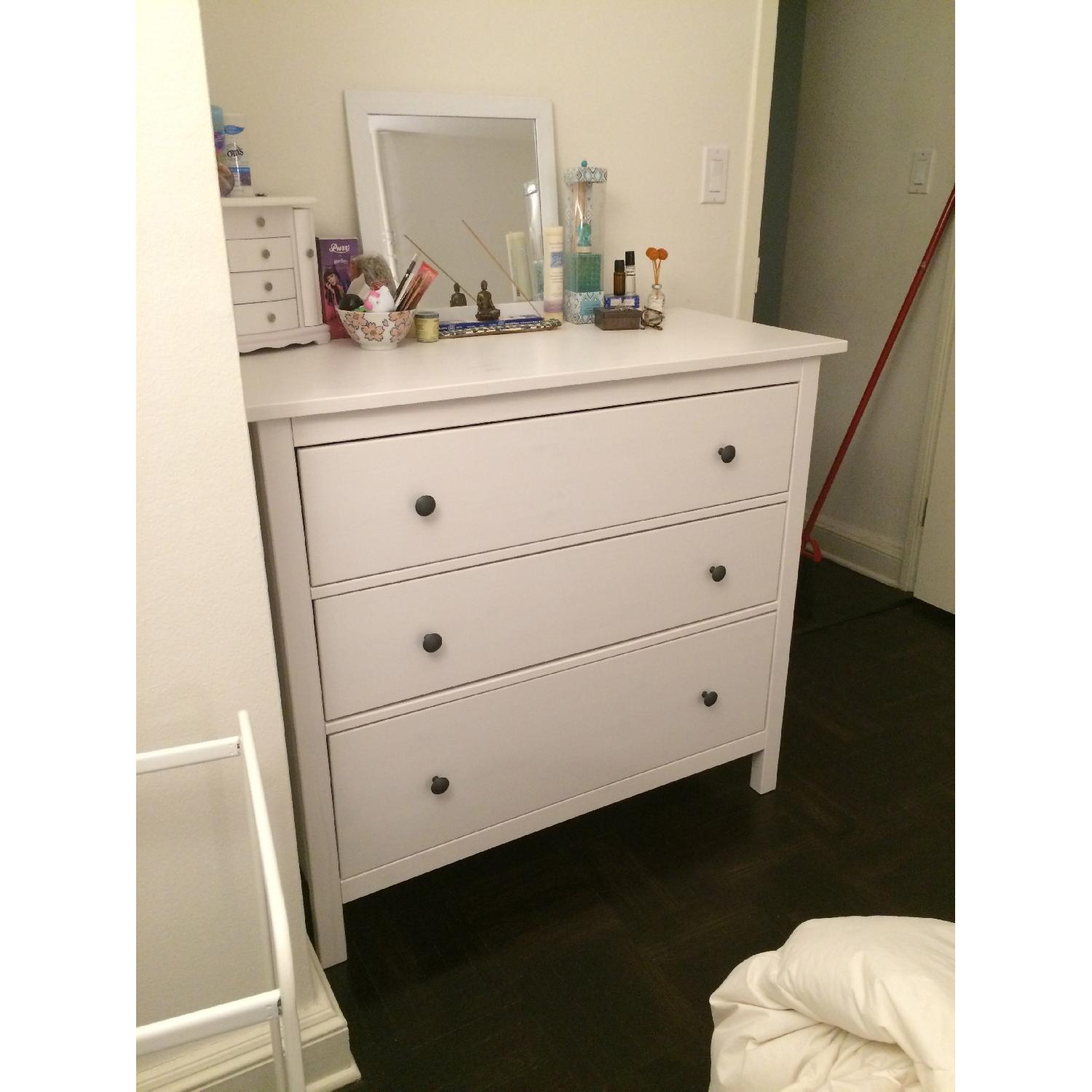 Ikea White 3 Drawer Dresser/Chest - image-3