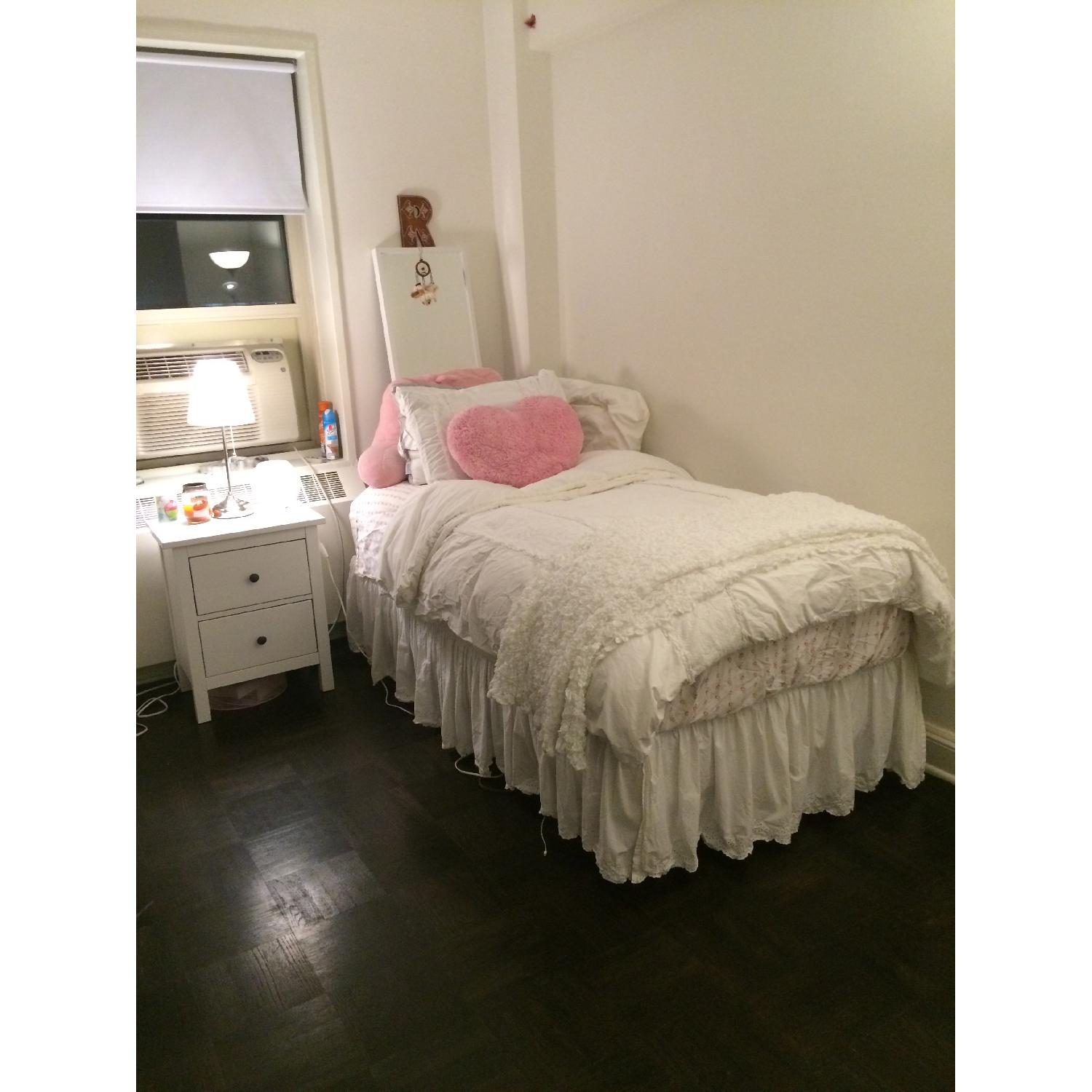 Ikea Hemnes White 2 Drawer Nightstand - image-5