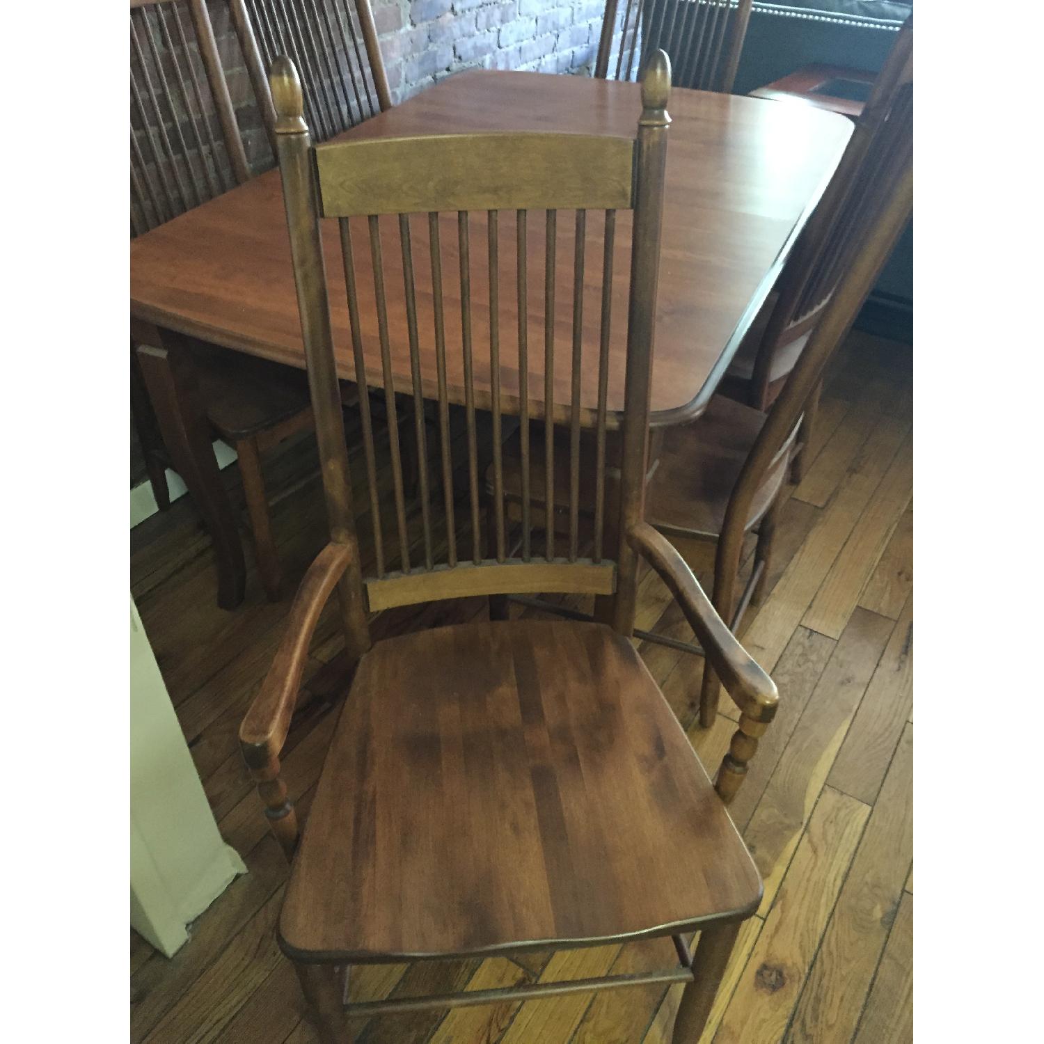 Extendable Cherry Dining Table w/ 6 Chairs - image-2