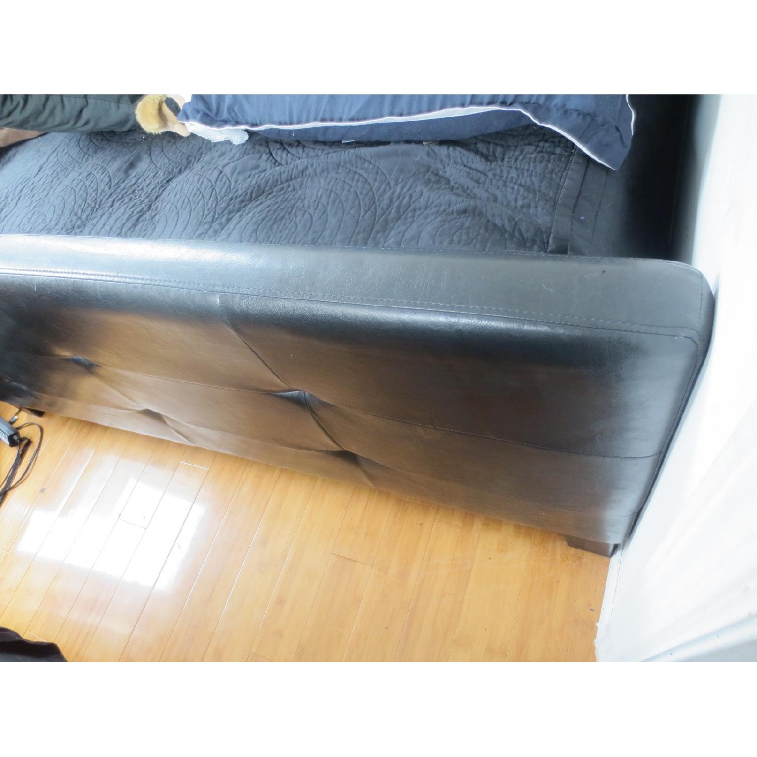 Queen Leatherette Bed Frame - image-1