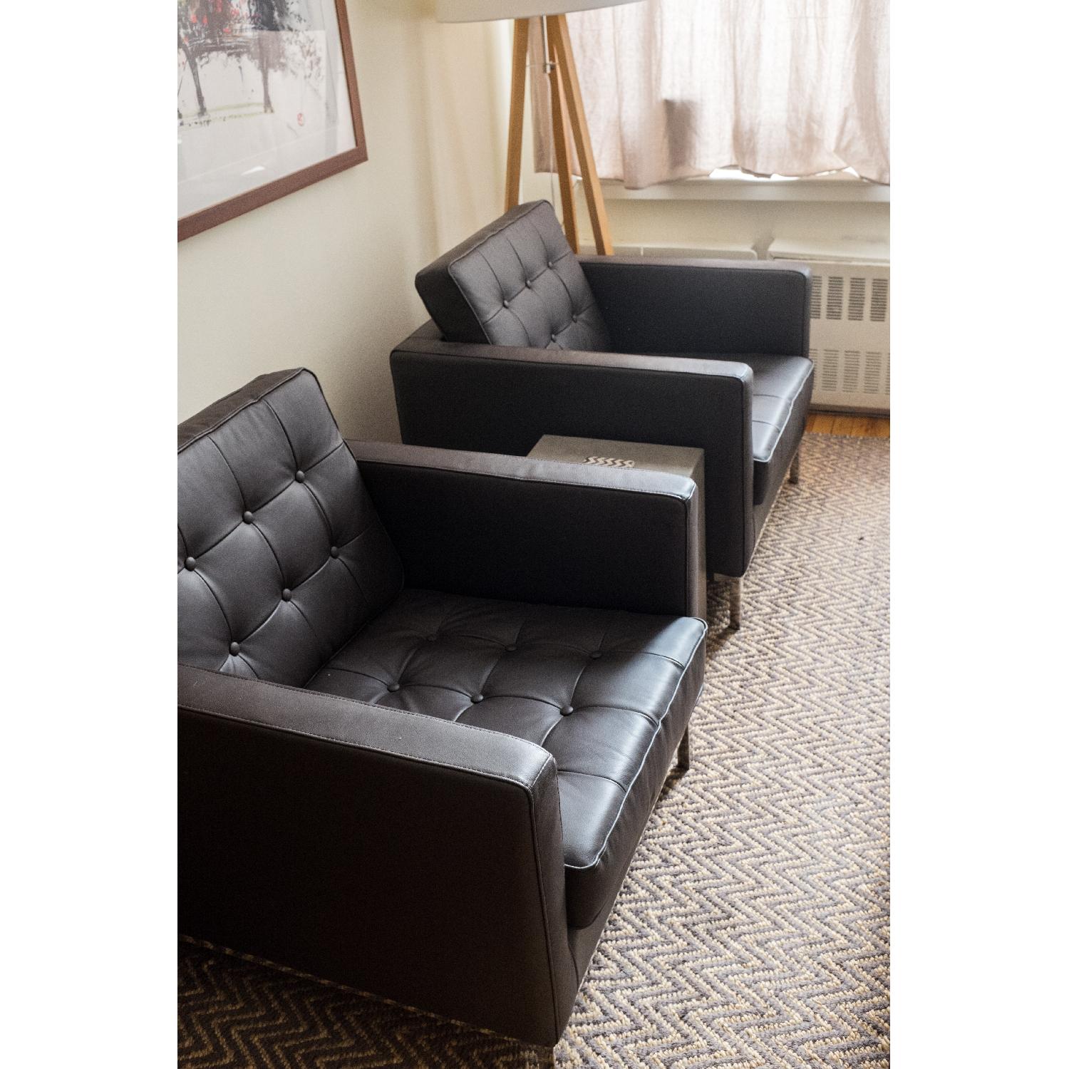 Modern Leather Armchair - Two Available - image-2