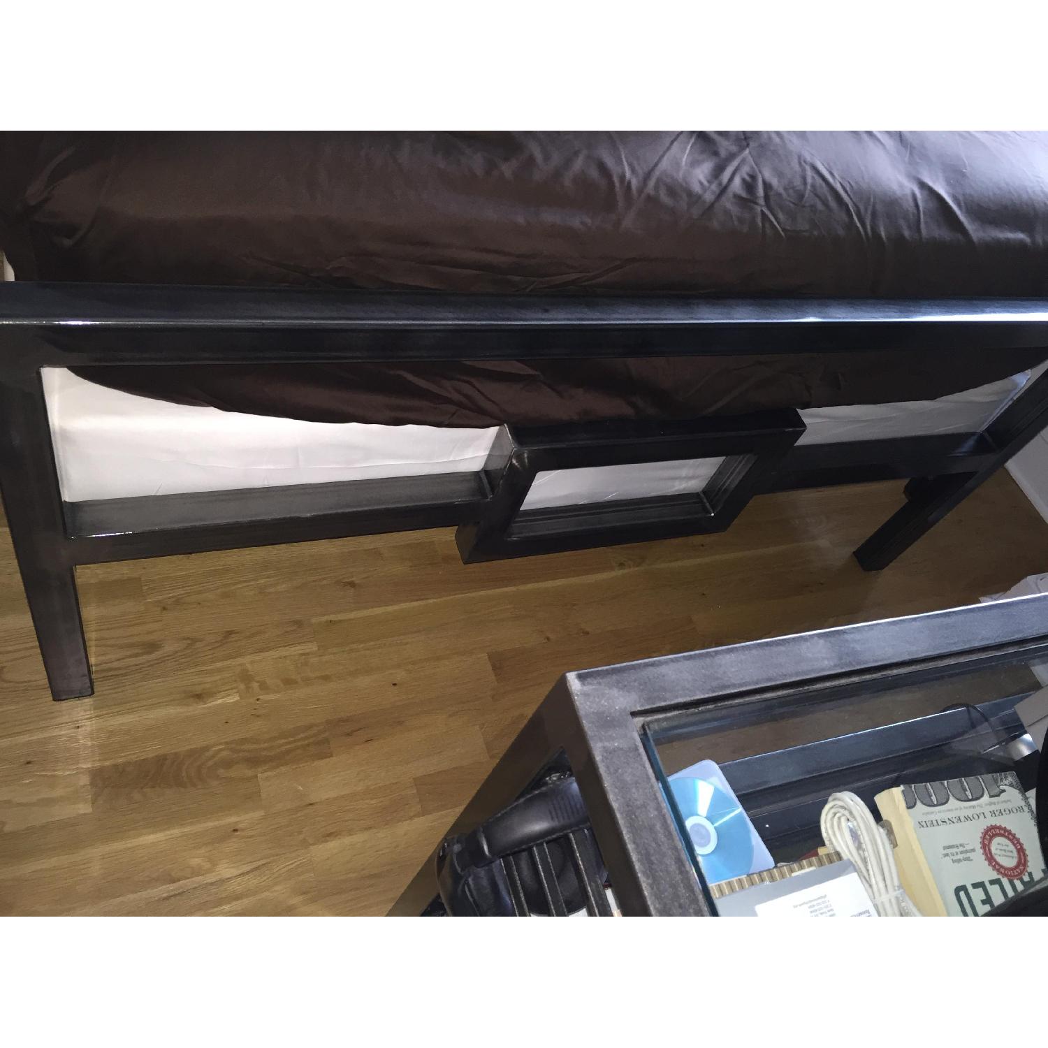 Boltz Furniture Brushed Steel Queen Bed Frame w/ Headboard/Footboard - image-3