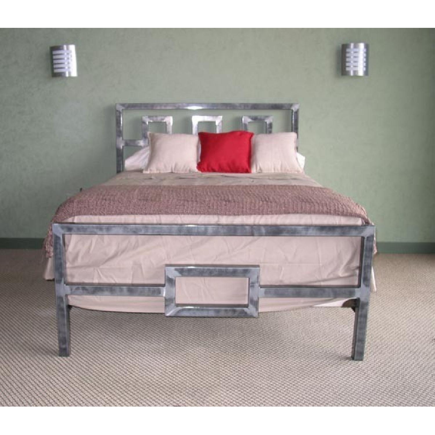 Boltz Furniture Brushed Steel Queen Bed Frame w/ Headboard/Footboard - image-5
