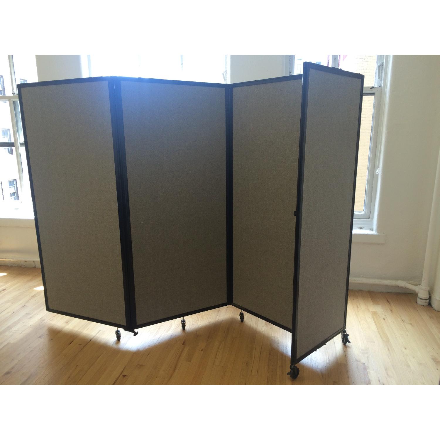 Portable Partitions Accordion Wheeled Office Divider AptDeco
