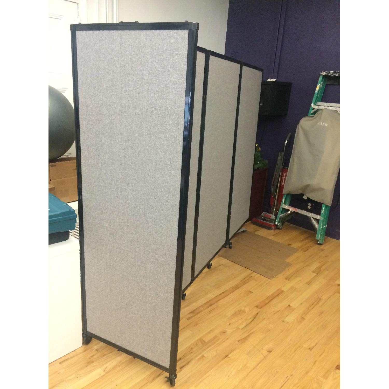 Portable Partitions Accordion Wheeled Office Divider AptDeco