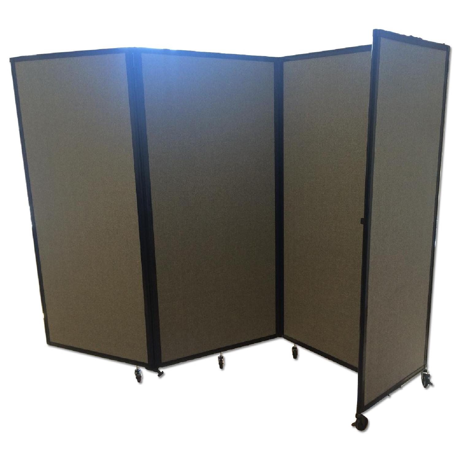 Portable Partitions Accordion Wheeled Office Divider AptDeco