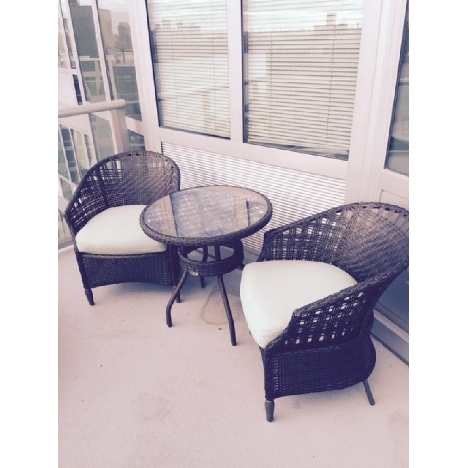 Hampton Bay Summer Patio Bistro Set with Ottomans - image-1