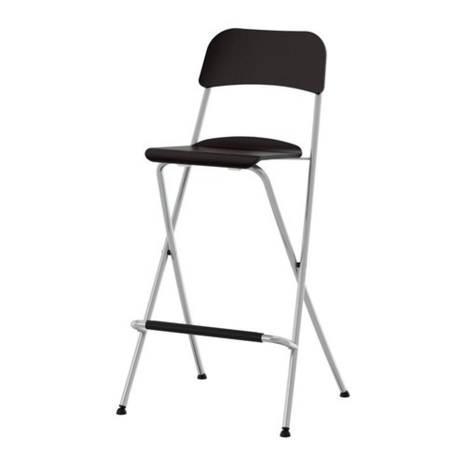 Ikea Foldable Bar Stools with Backrest - Pair - image-2