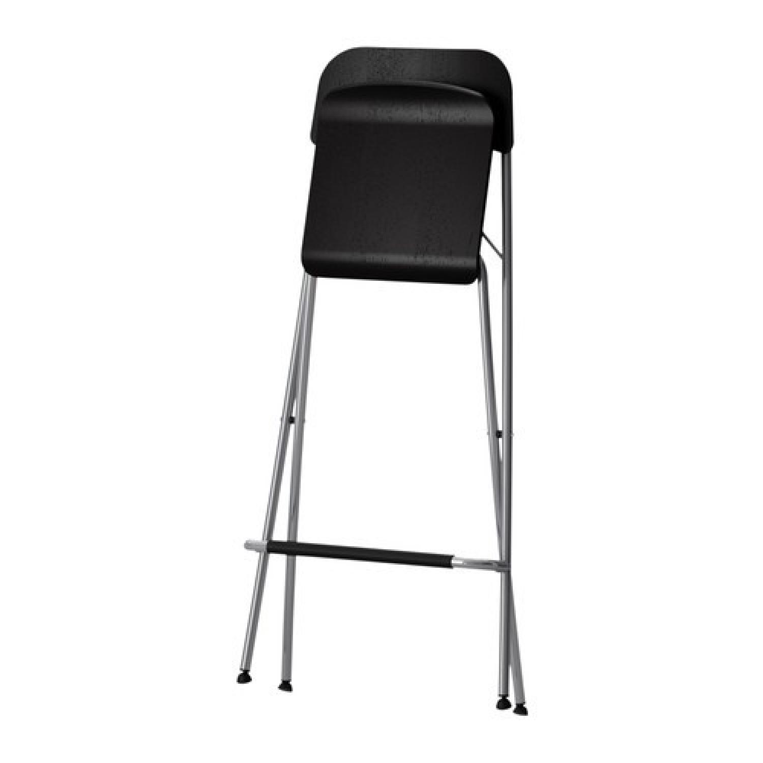 Ikea Foldable Bar Stools with Backrest - Pair - image-4