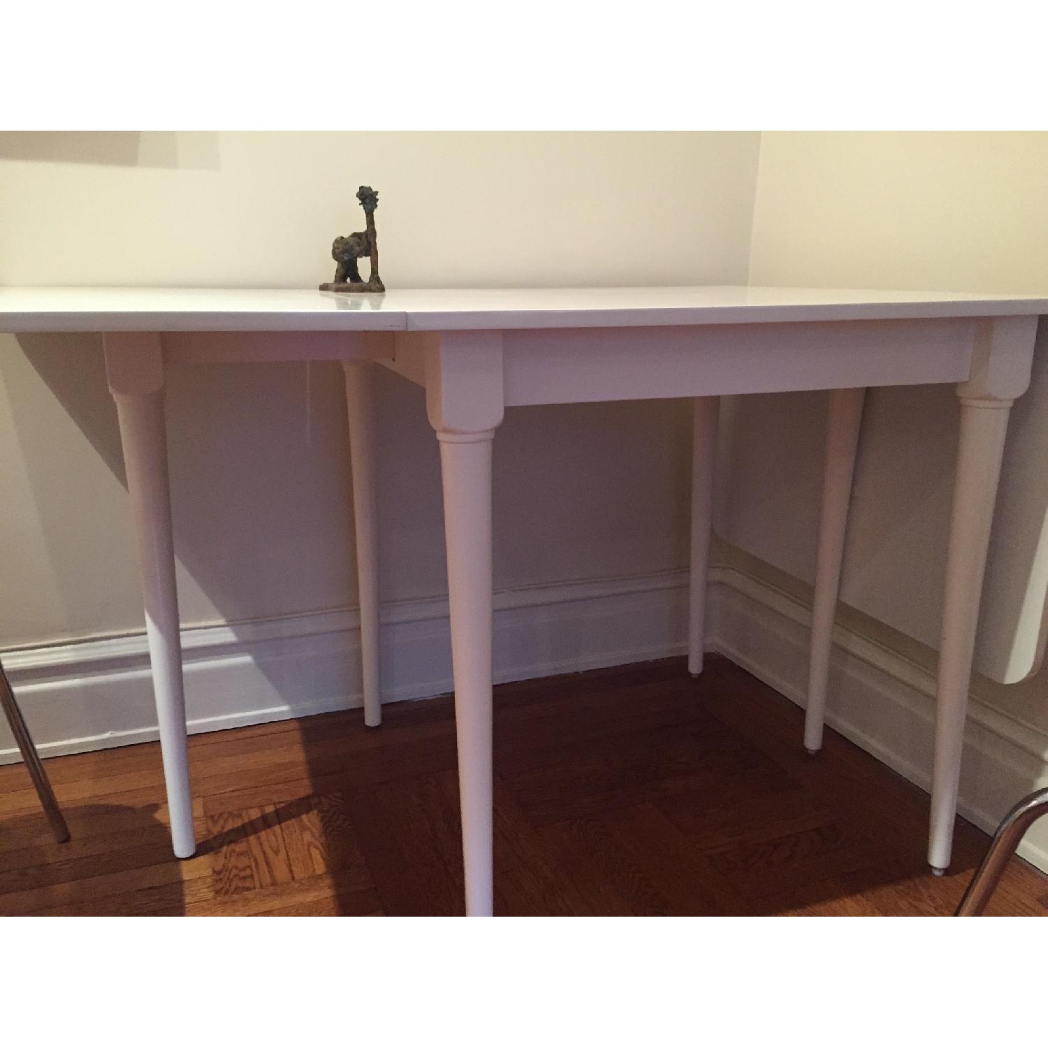 West Elm White Expandable Dining Table - image-1