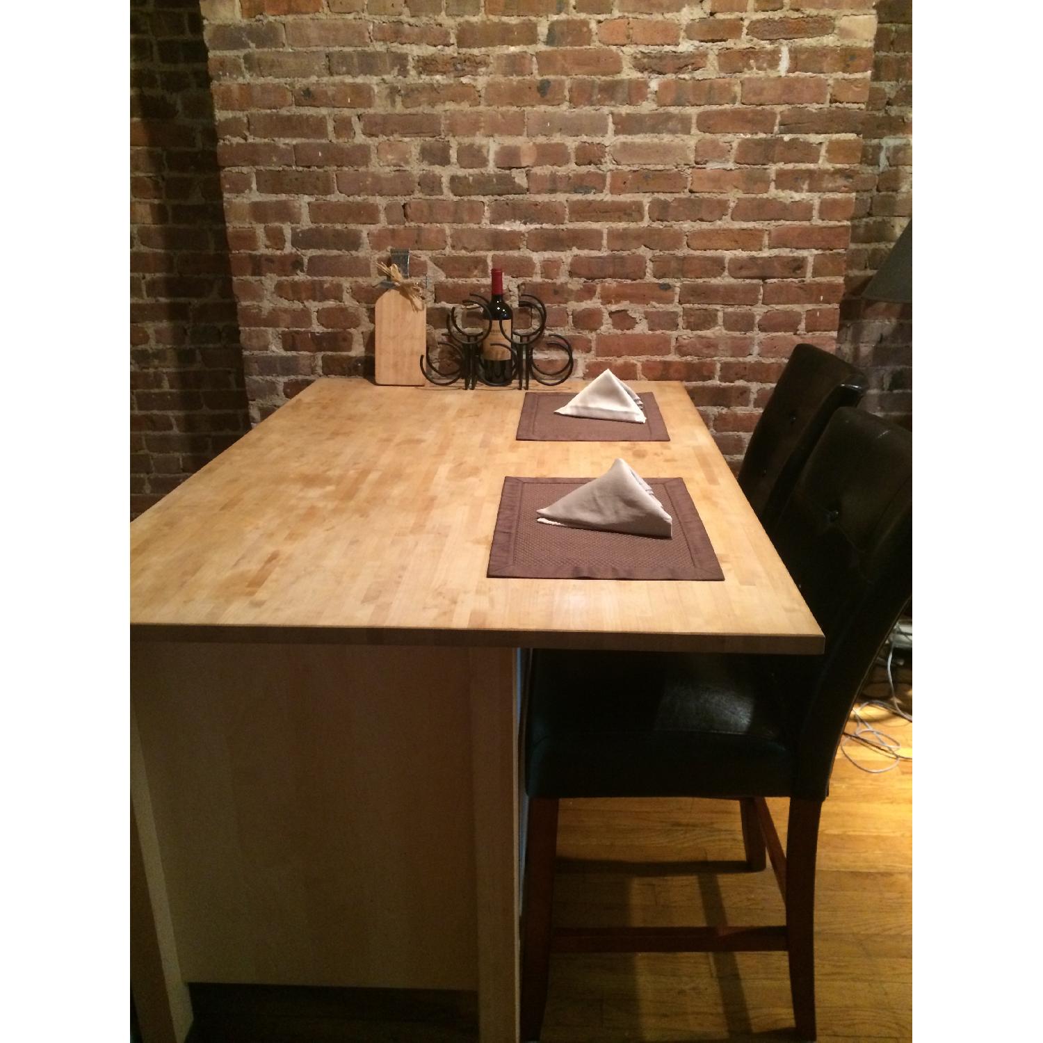 Ikea Varde Solid Birch Wood & Butcher Block Dining Table - image-1
