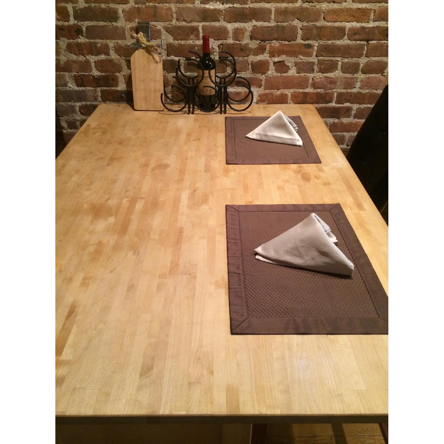 Ikea Varde Solid Birch Wood & Butcher Block Dining Table - image-6
