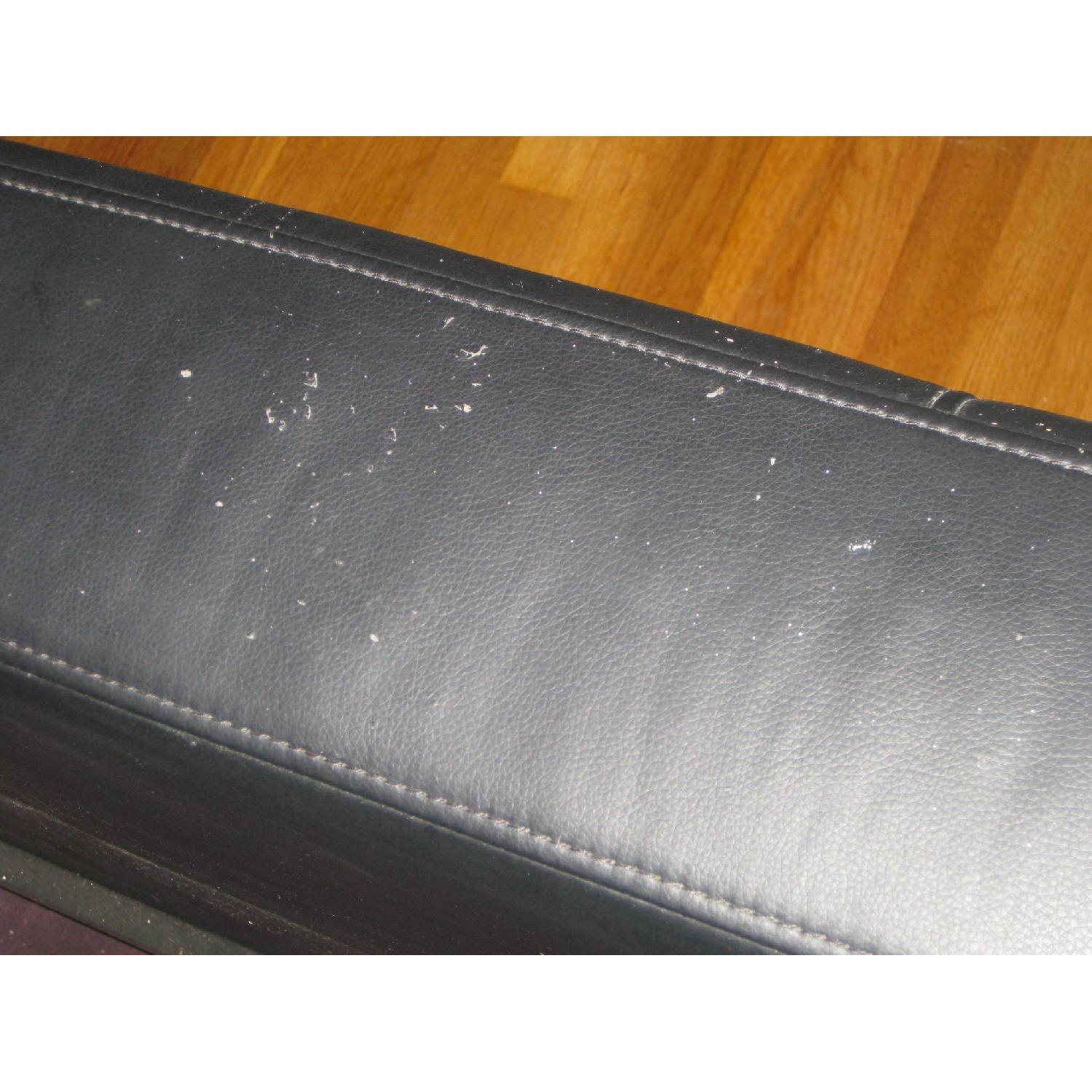 Black Leather Double Bed Sleeper Couch - image-4