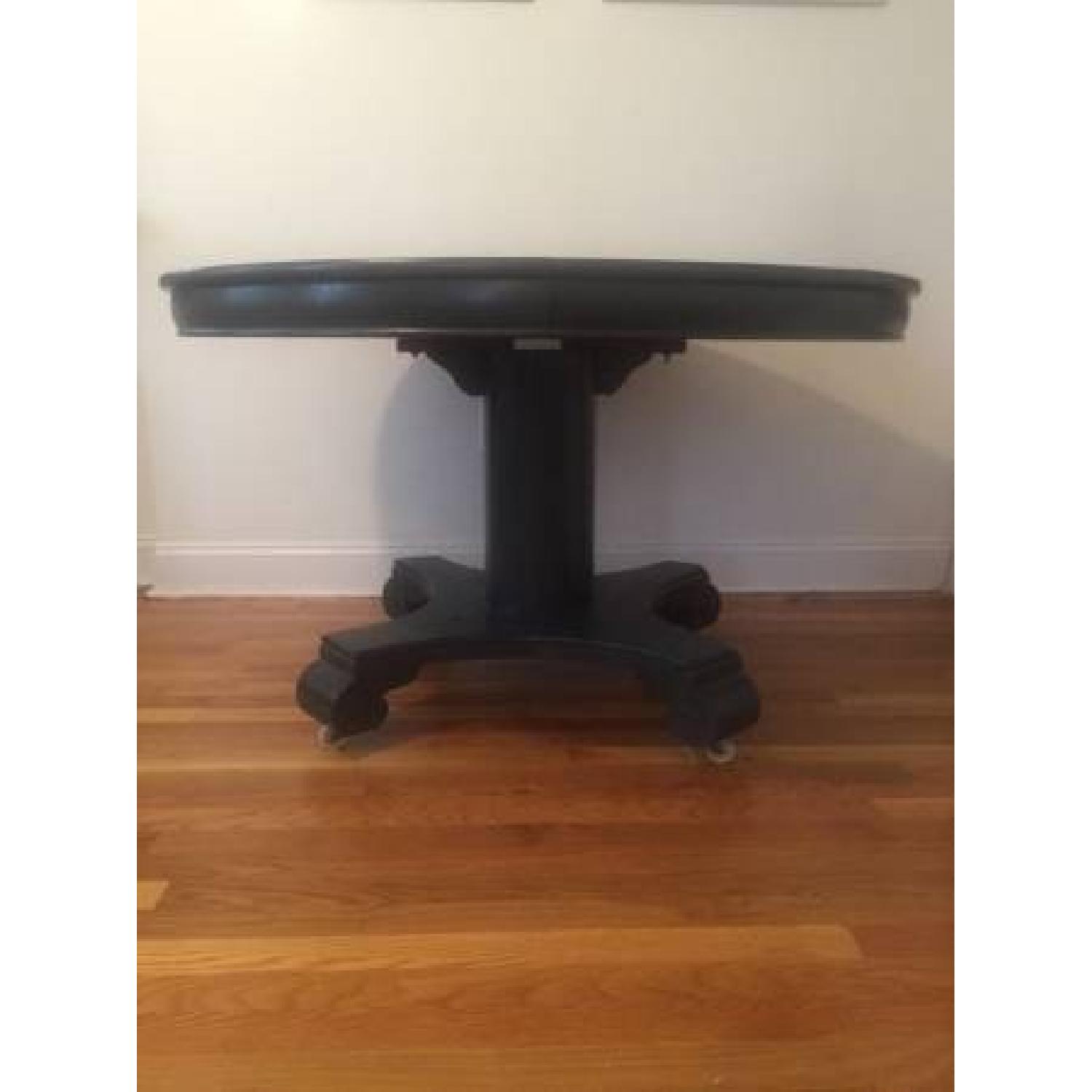 Vintage Round Expandable Dining Table - image-1