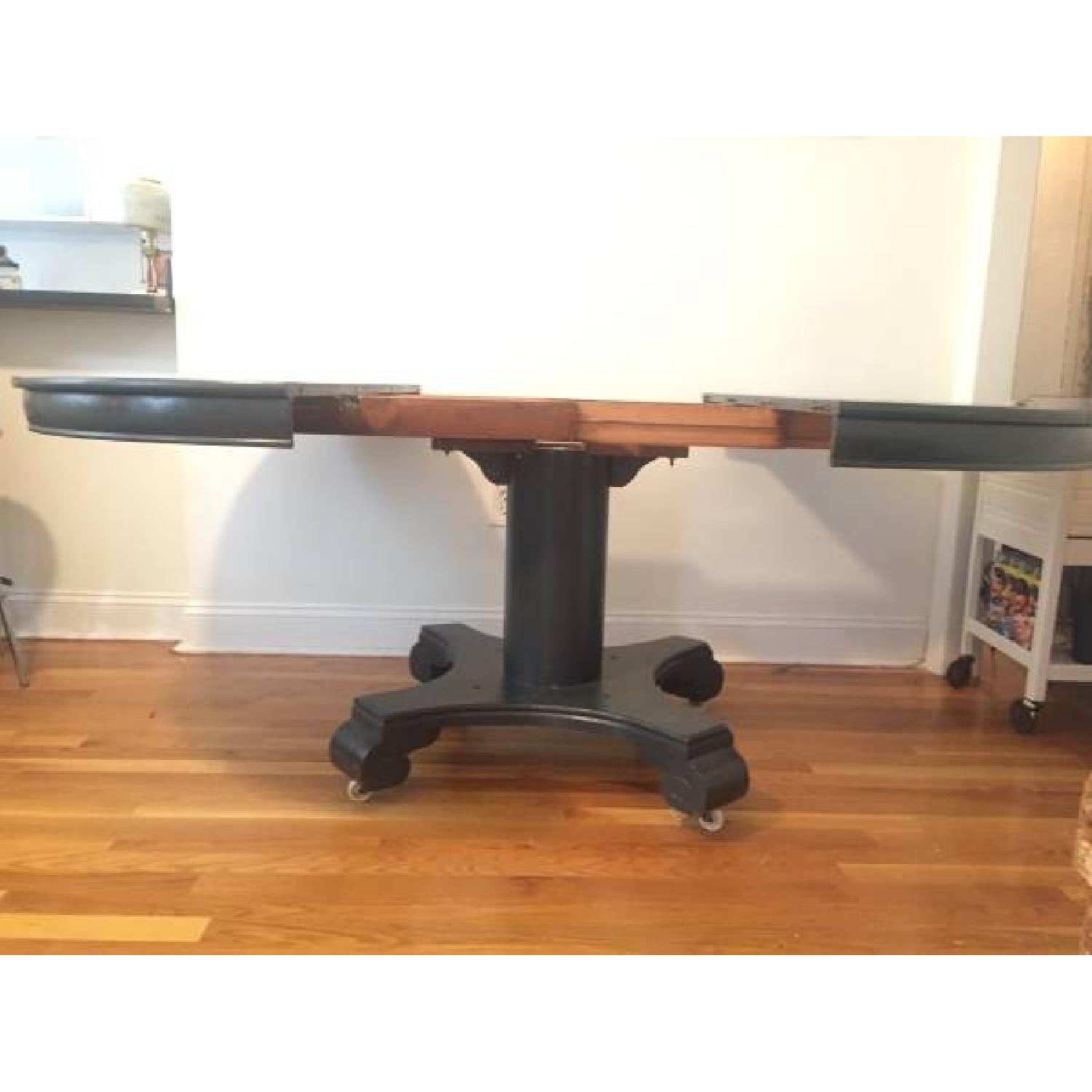 Vintage Round Expandable Dining Table - image-3