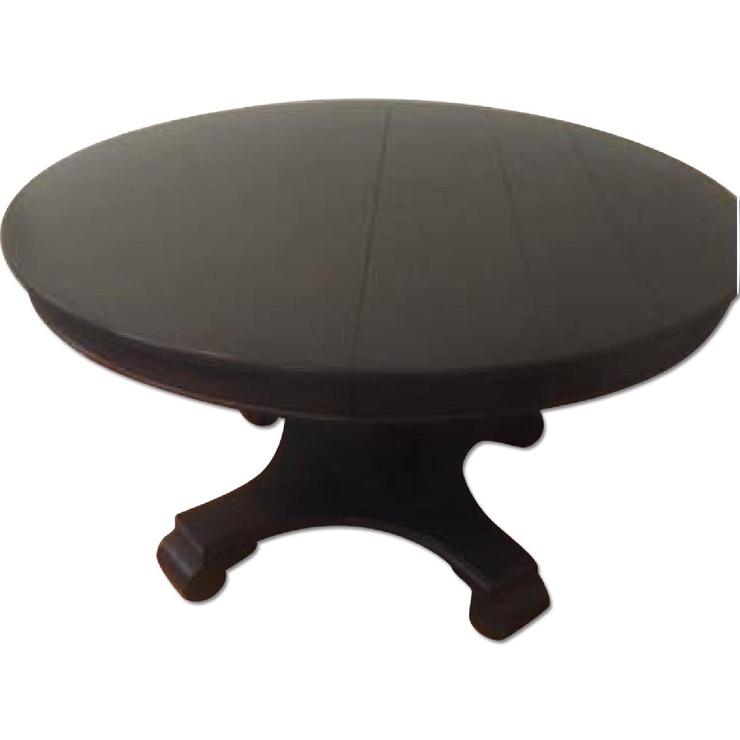 Vintage Round Expandable Dining Table - image-0