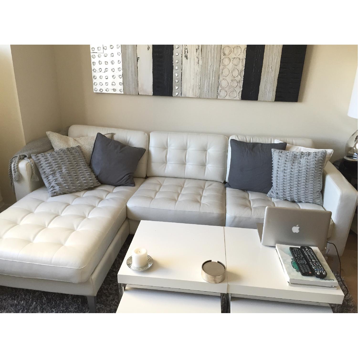 Ikea Landskrona Collection White Sectional Sofa - image-1