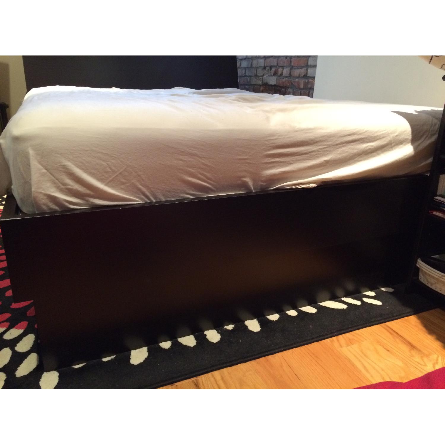 Ikea Oppdal Queen Bed Frame with Storage AptDeco