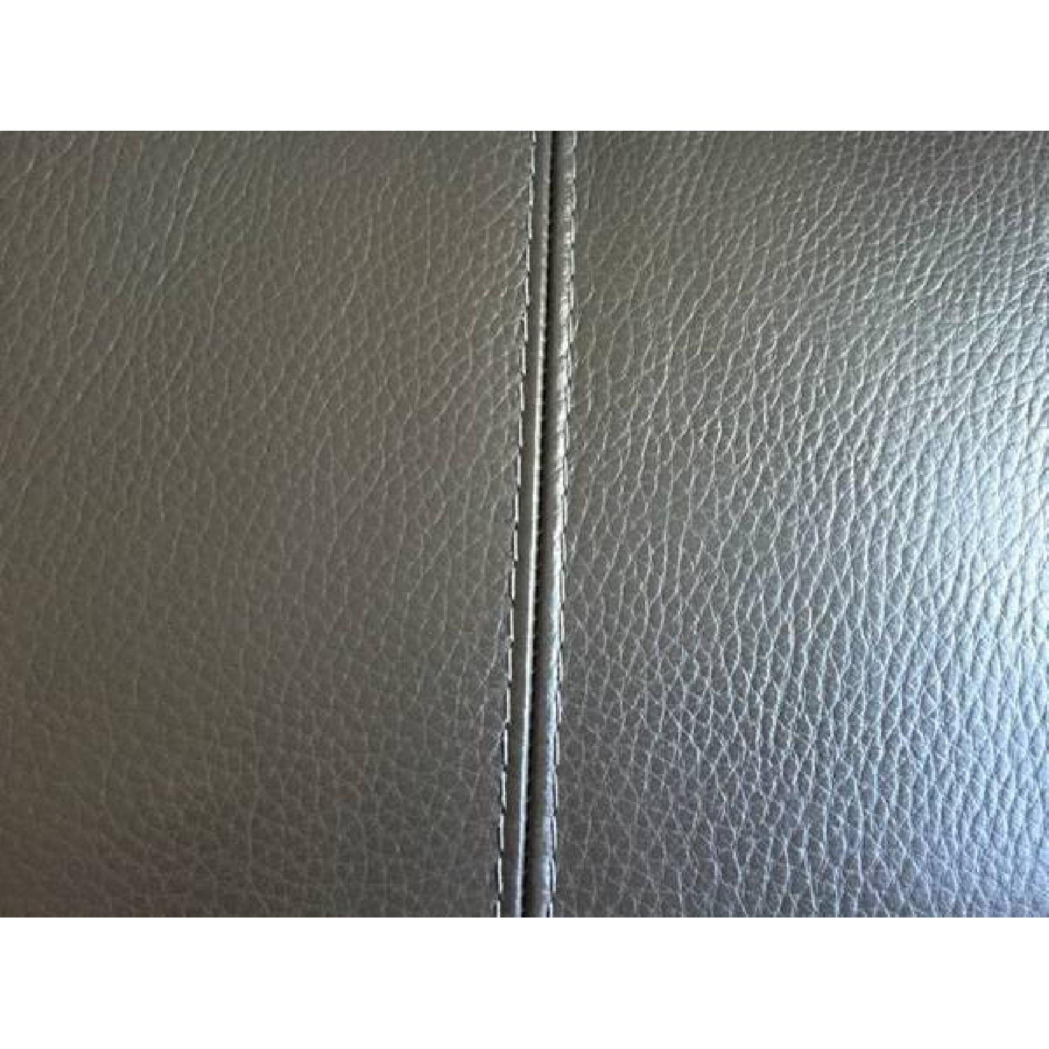 Nicoletti Delancey Grey Leather Sectional Sofa - image-4