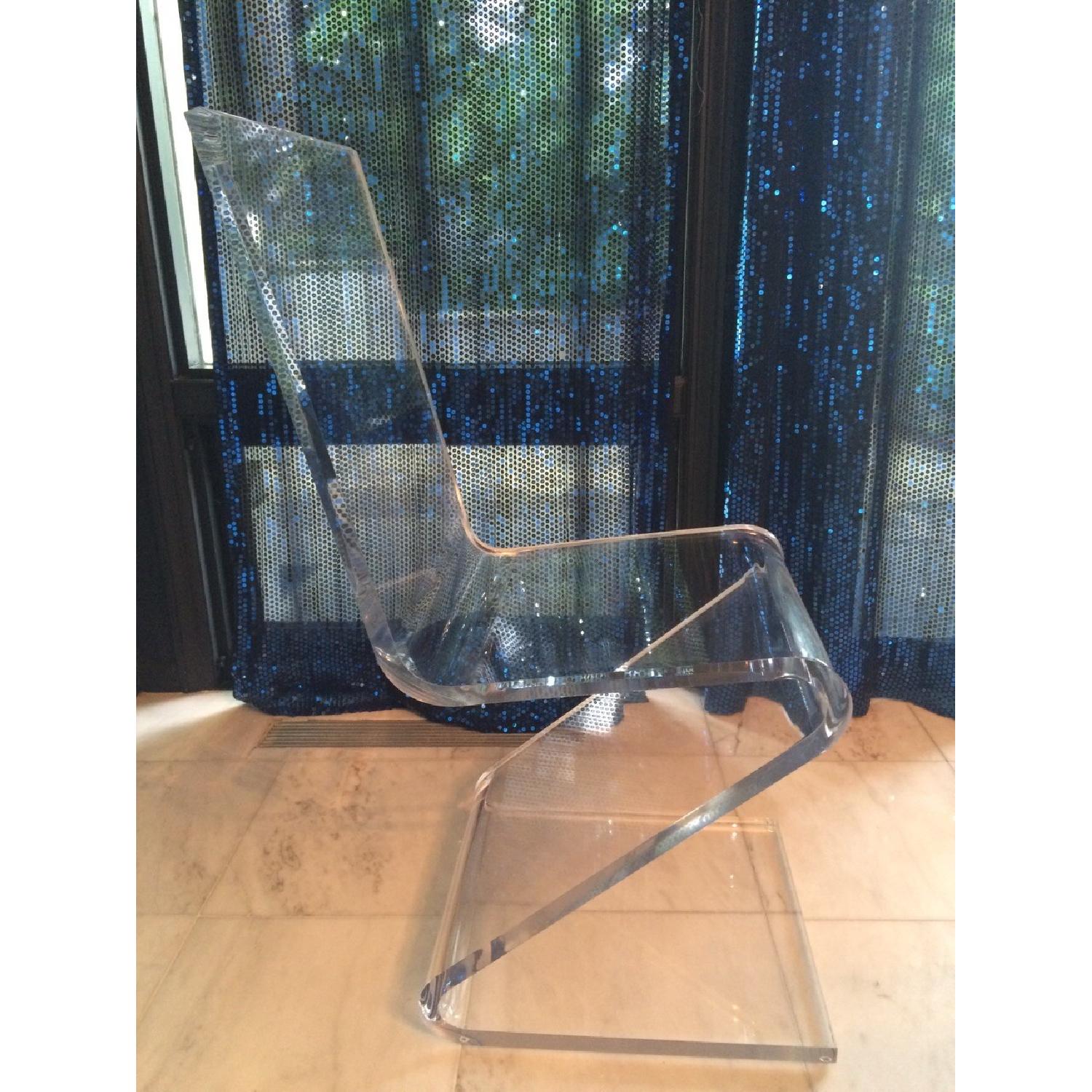 Lucite Z Chairs - Set of 6 - image-1