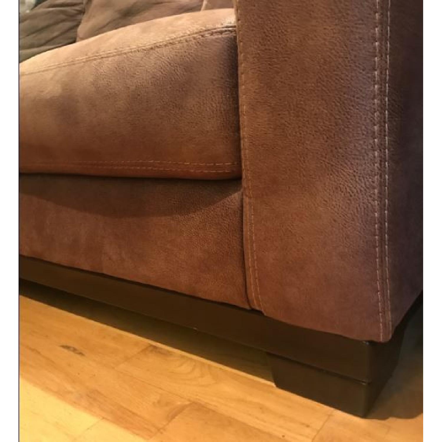 Ashley's Kylun Faux Leather Brown Couch - image-4