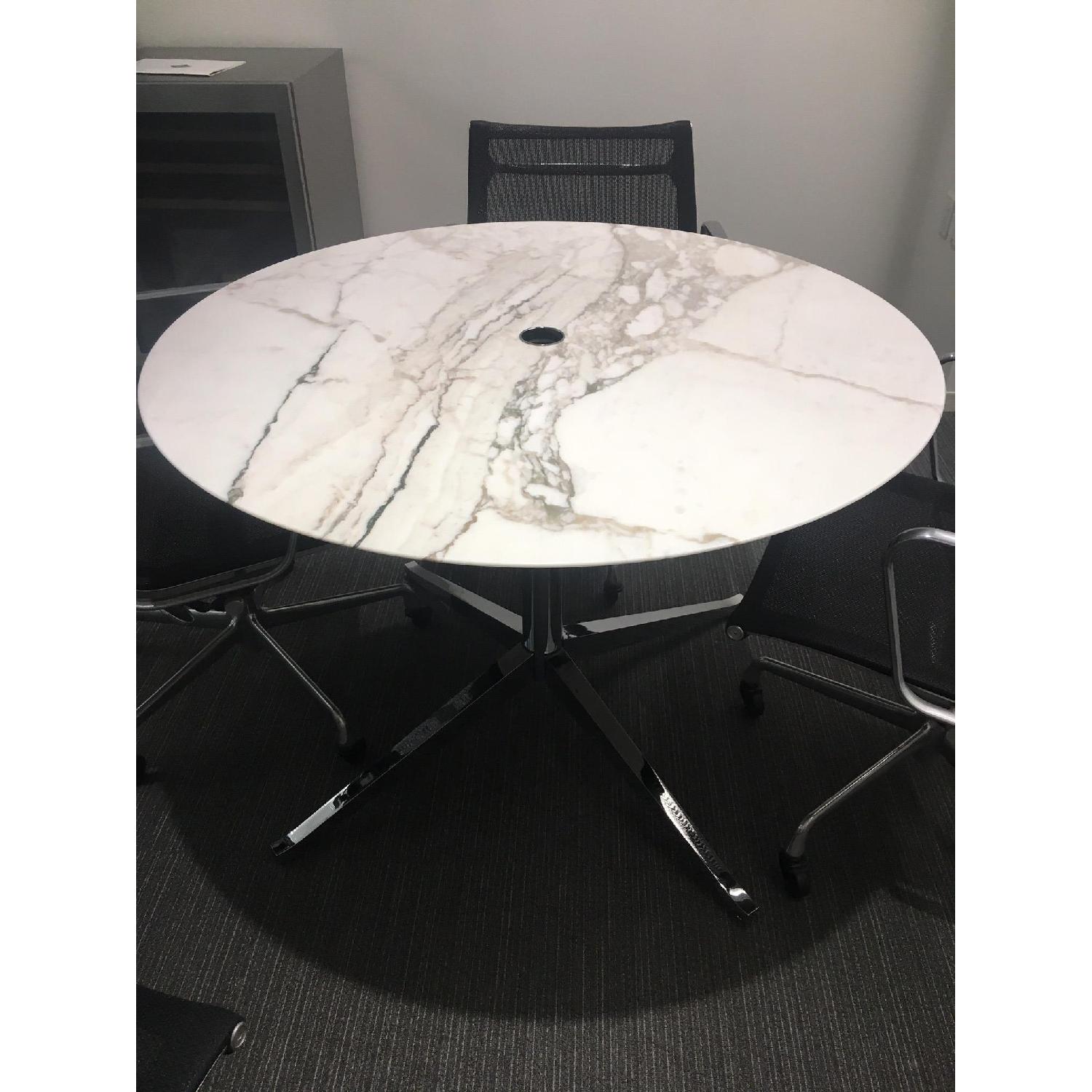 Round Marble Table w/ 4 Chairs - image-2