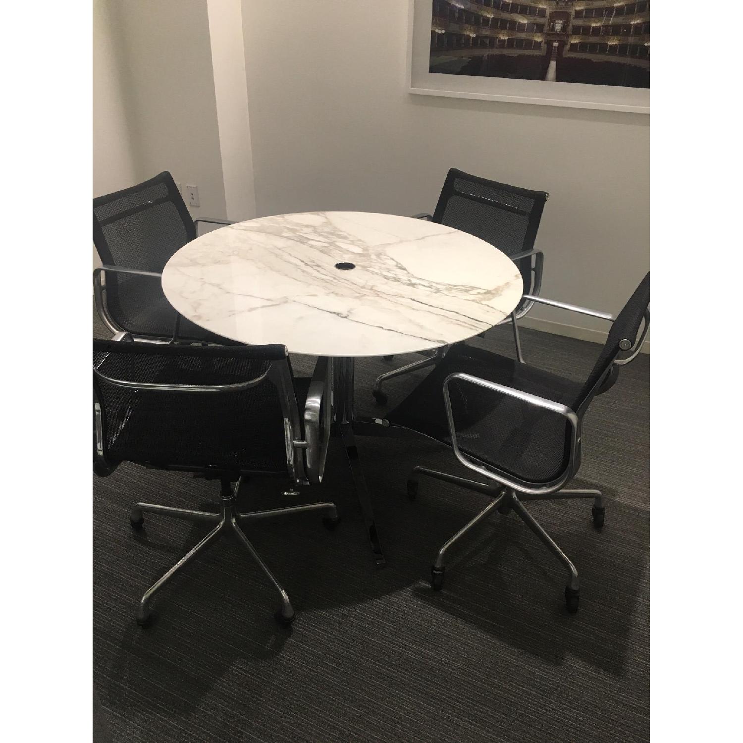 Round Marble Table w/ 4 Chairs - image-3
