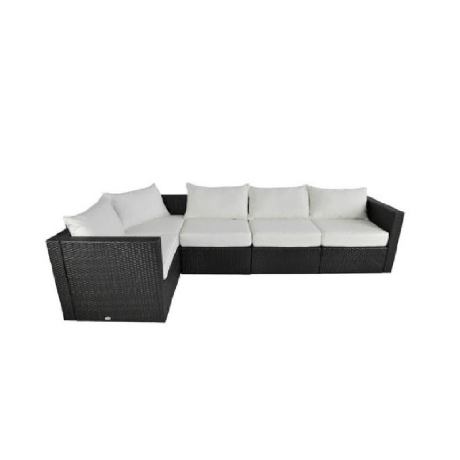 Outdoor Wicker Rattan 5 Piece Sectional Sofa AptDeco