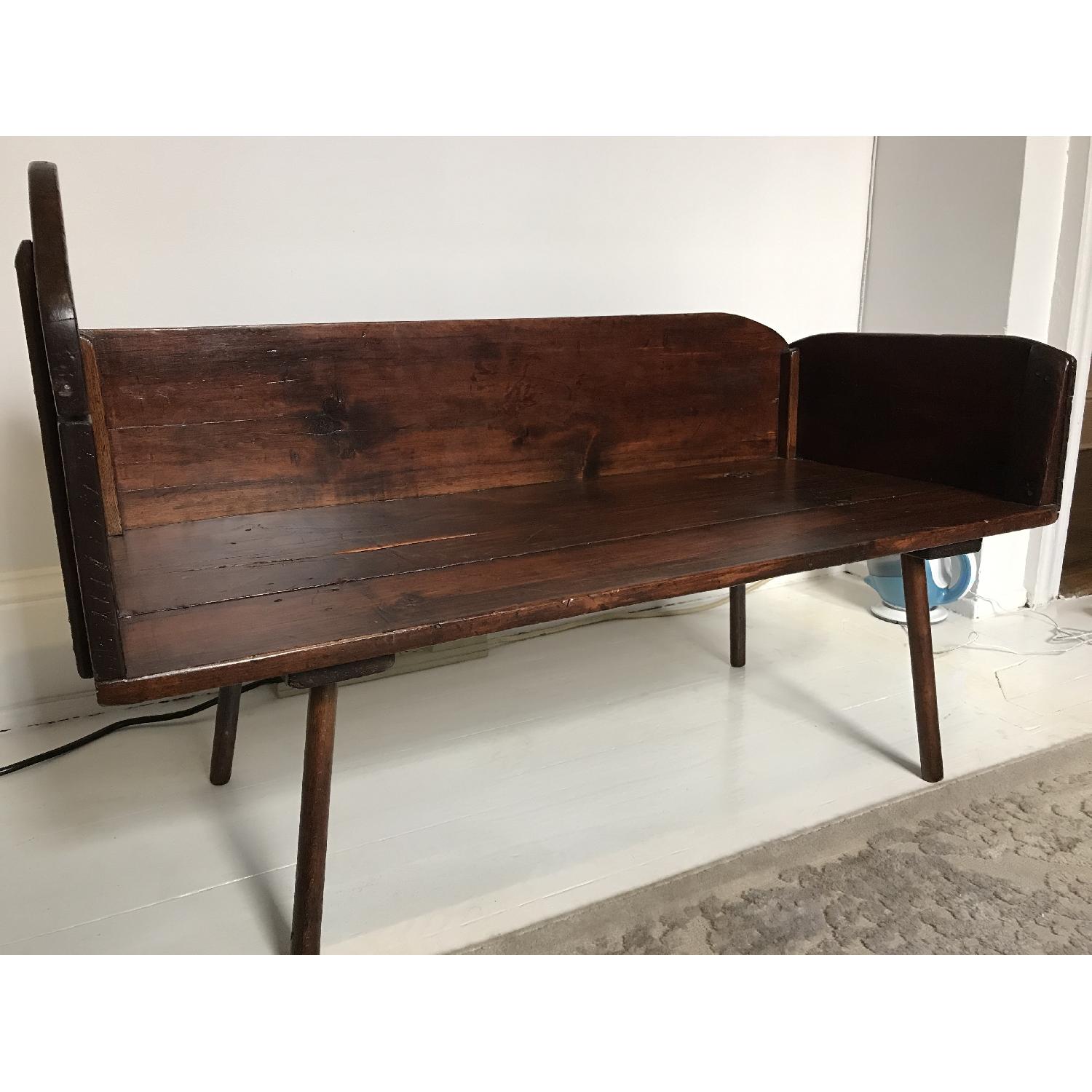 Dark Brown Wood Coffee Table - image-1