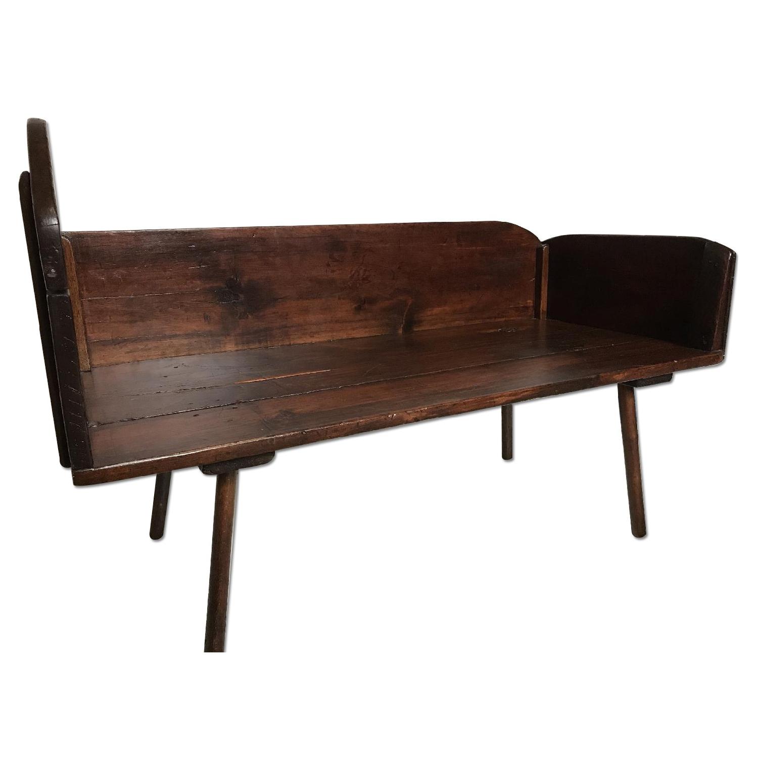 Dark Brown Wood Coffee Table - image-0