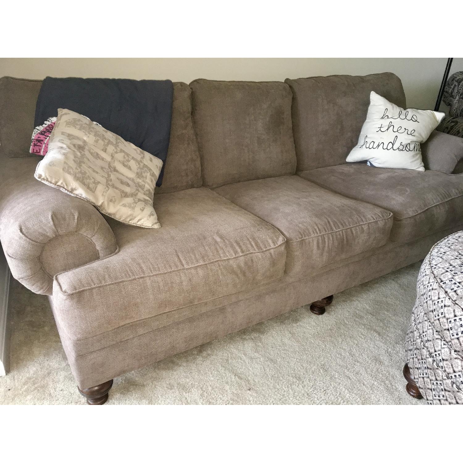 Beautyrest Couch + Chaise & Ottoman - image-2