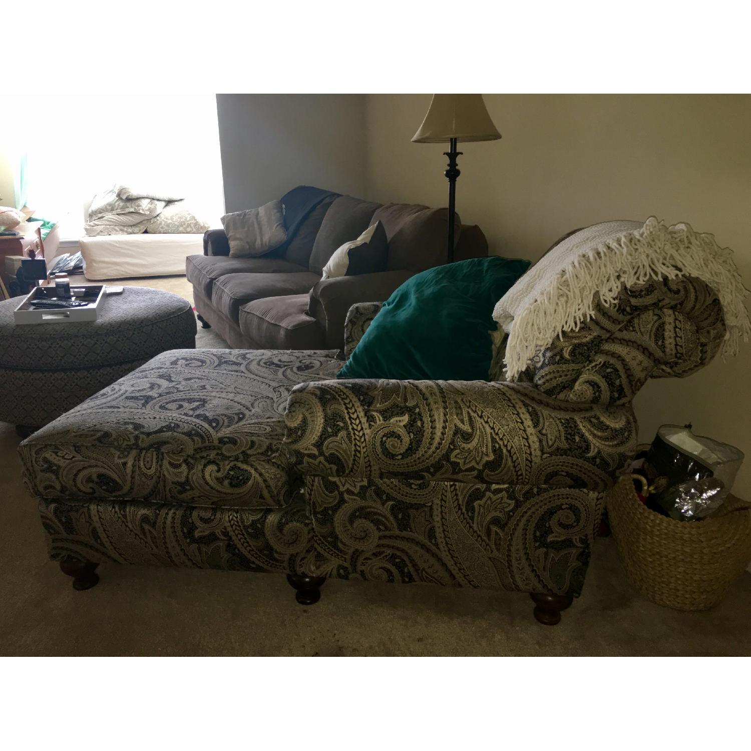 Beautyrest Couch + Chaise & Ottoman - image-3