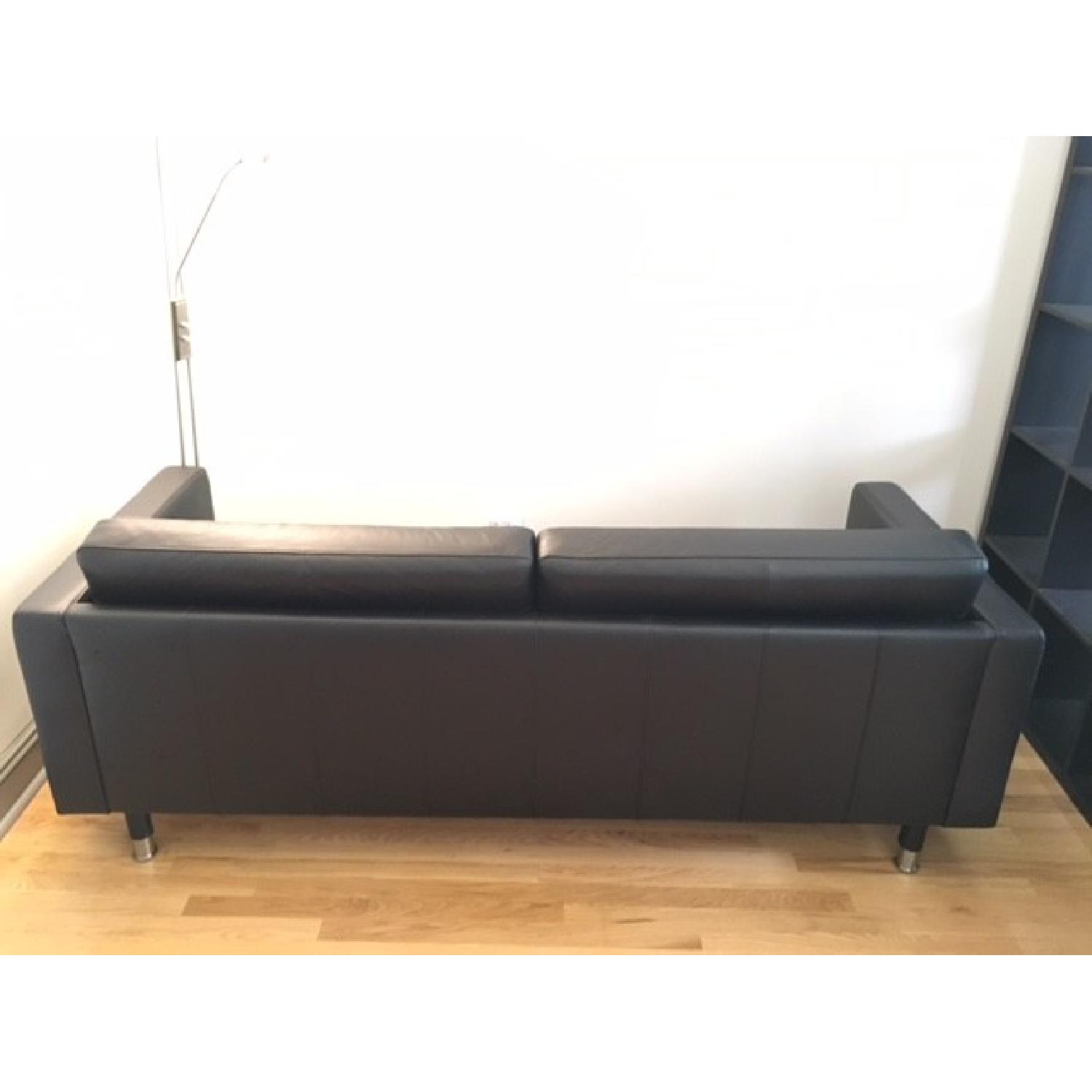 Ikea Landskrona Black Leather Sofa - image-2