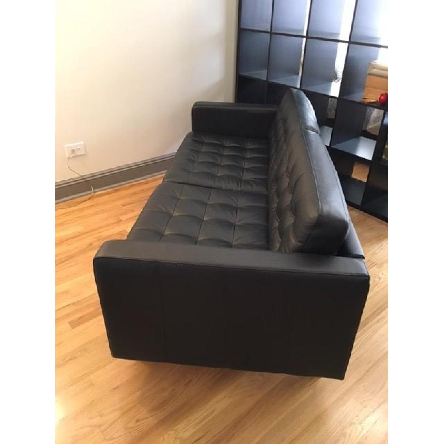 Ikea Landskrona Black Leather Sofa - image-3