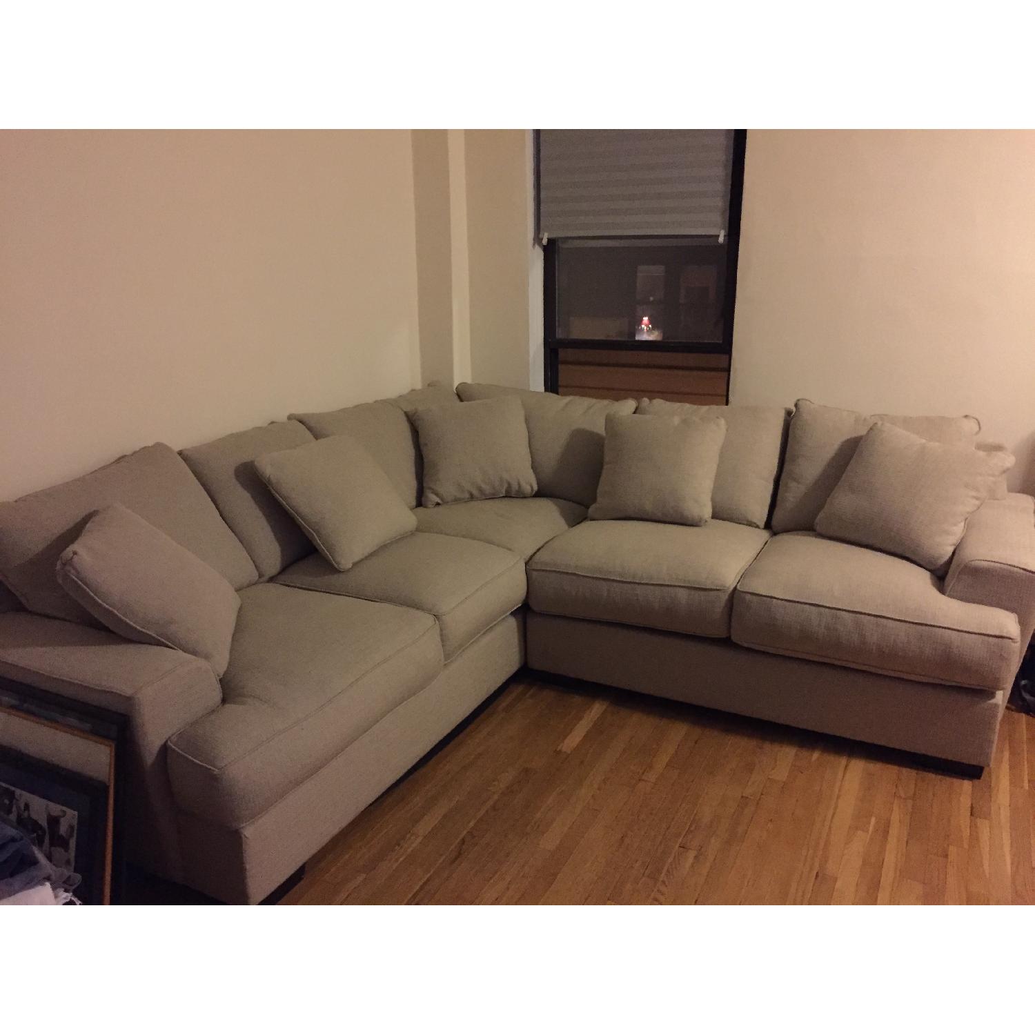 Beige L-Shaped Sectional Sofa - image-1