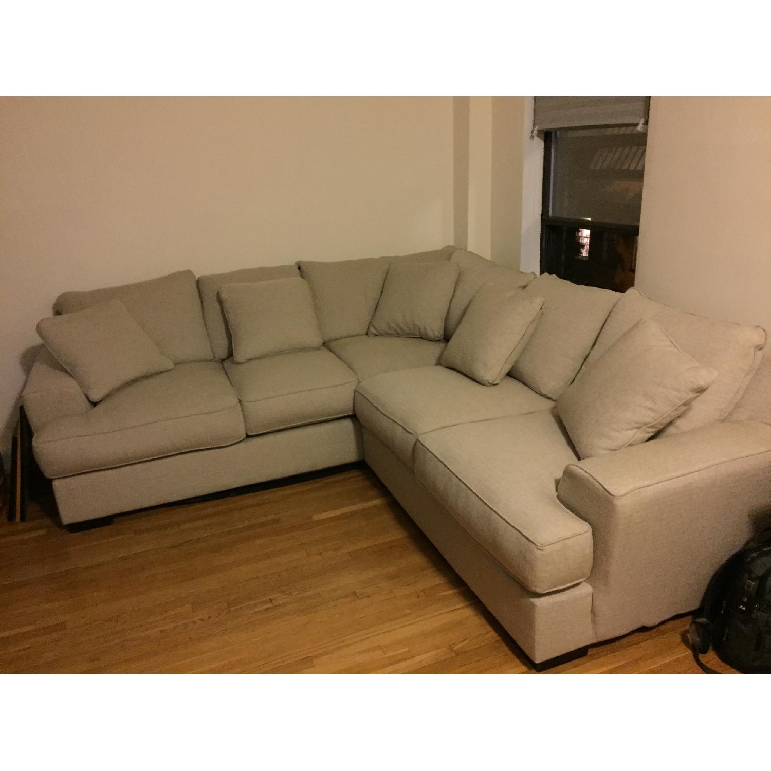 Beige L-Shaped Sectional Sofa - image-3