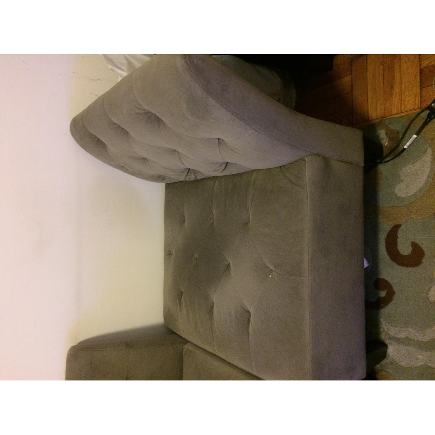 Macy's Microfiber Tufted Chair in Granite - image-2