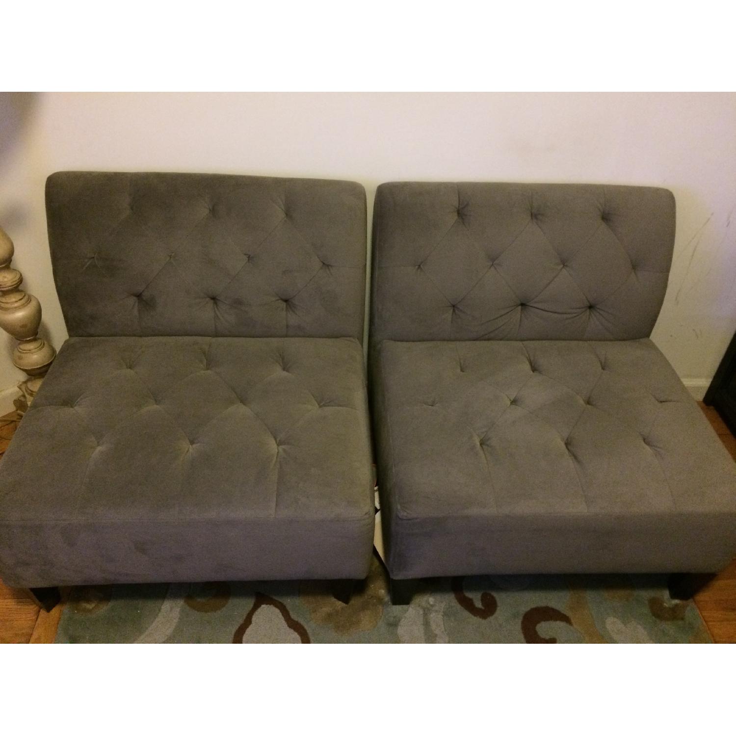 Macy's Microfiber Tufted Chair in Granite - image-5