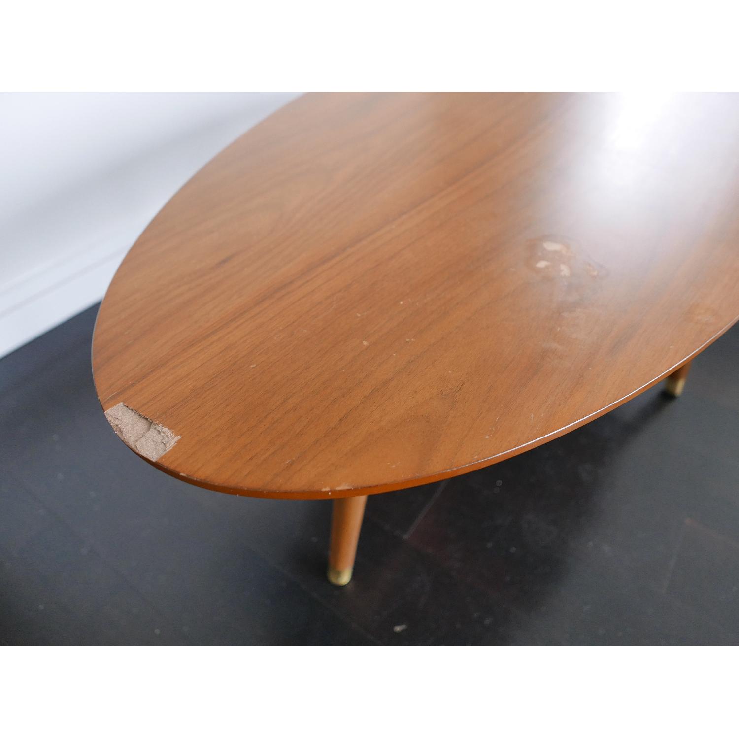 West Elm Reeve Mid-Century Oval Coffee Table in Pecan - image-4