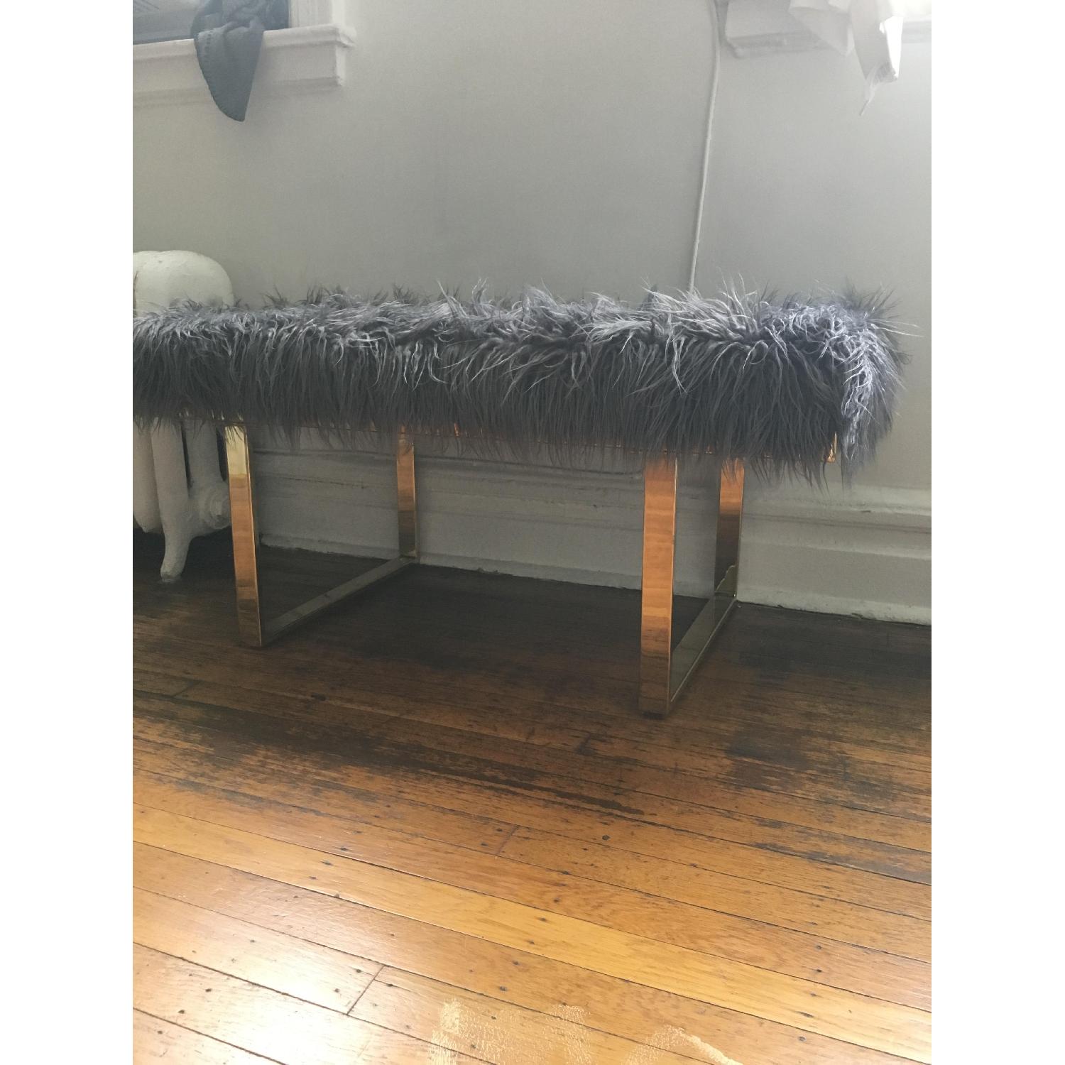 Safavieh Maia Faux Sheepskin Bench - image-2