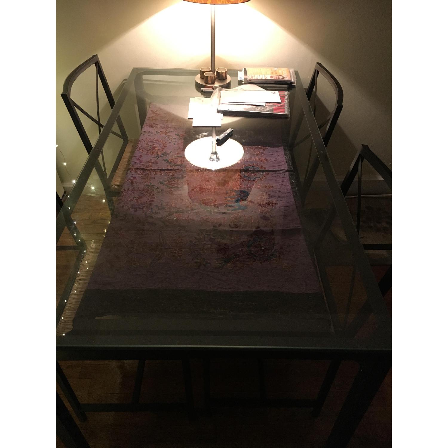 Ikea Granas Glass Top Table w/ 4 Chairs - AptDeco