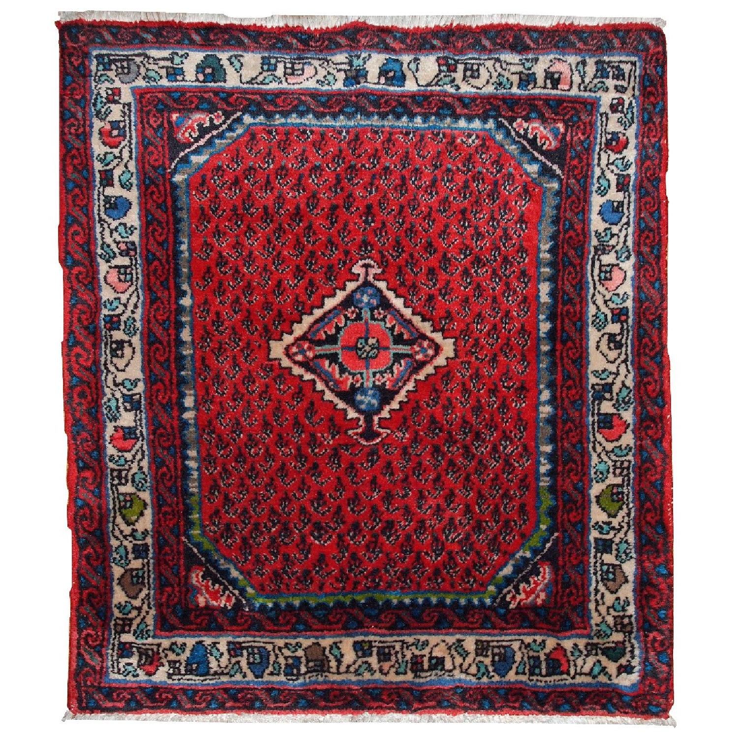 Vintage 1980s Persian Hamadan Rug - image-0