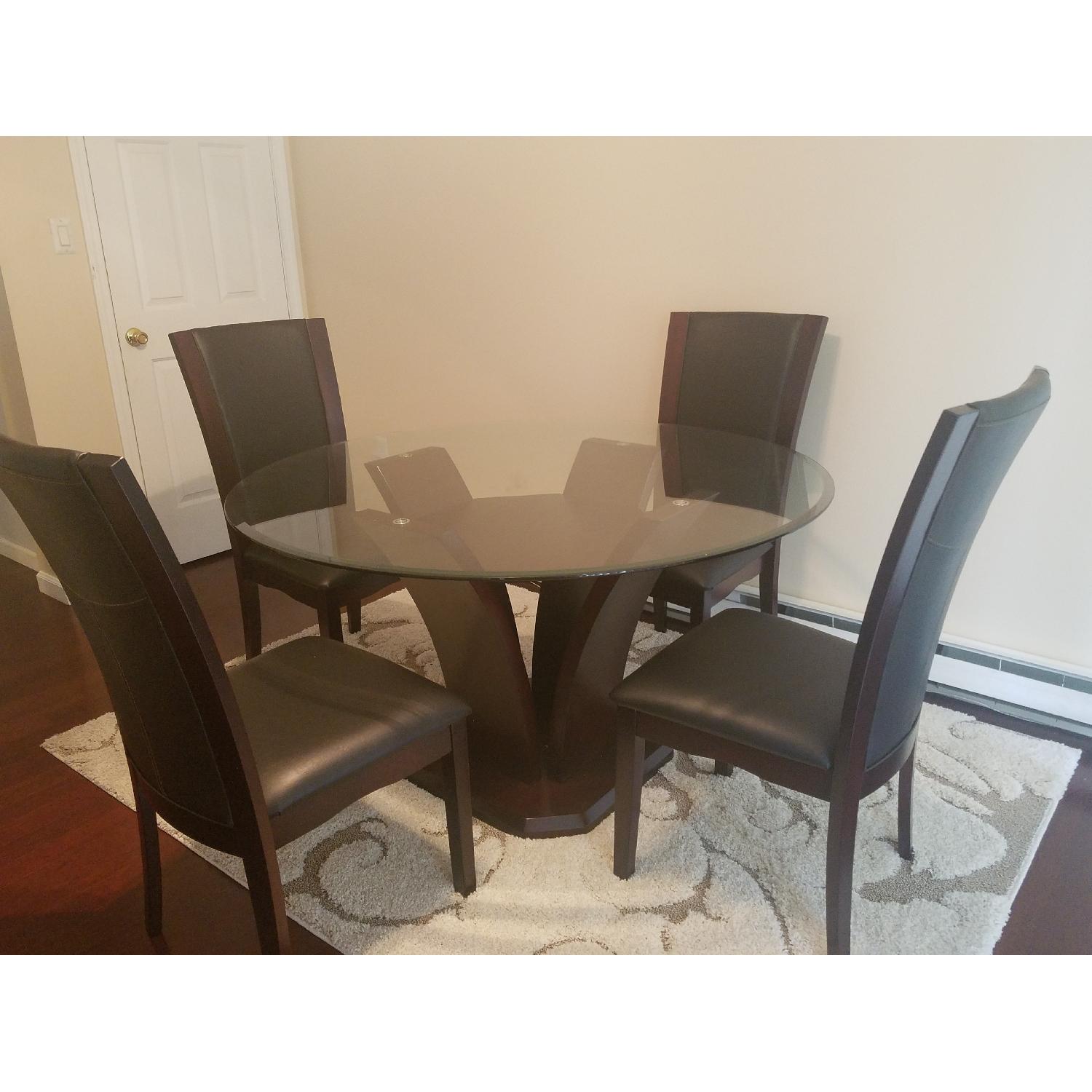 Venice 5 Piece Glass Dining Set - image-2