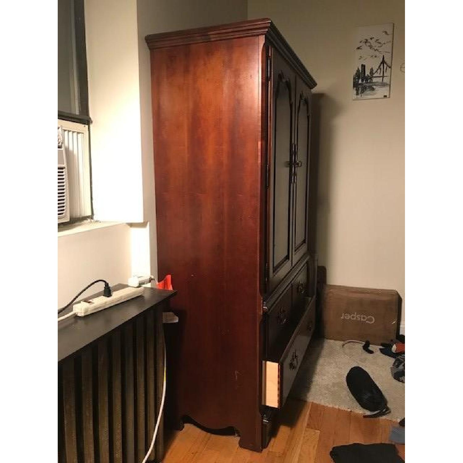 Cherry Wood Armoire - image-1