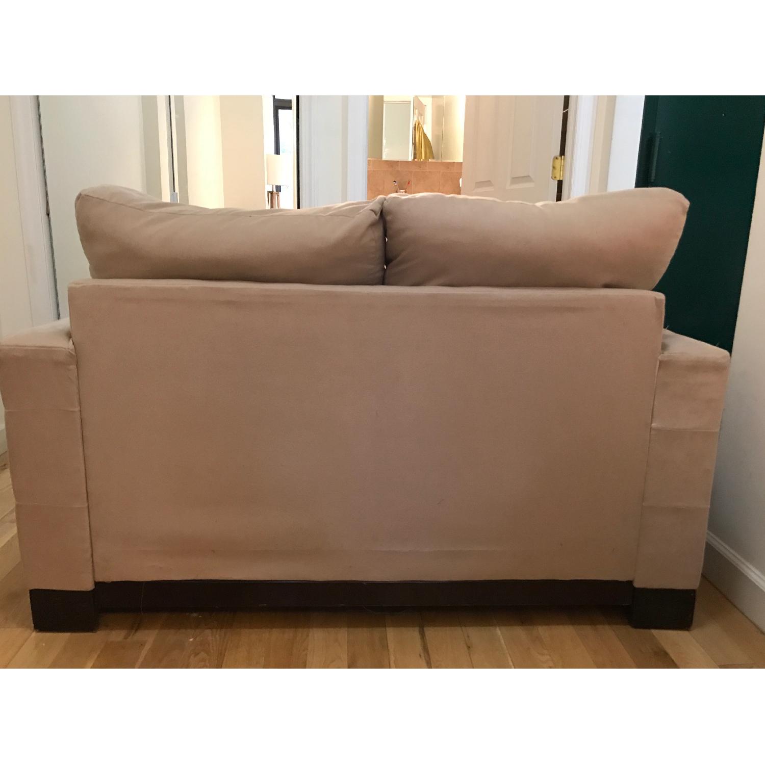 Beige Fabric Loveseat - image-4